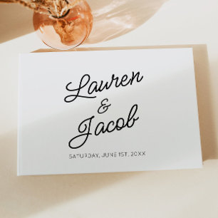 Livre D'or Mariage noir minimaliste moderne