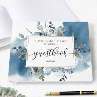 Mariage ou autre, Aquarelle Bleue et Florale
