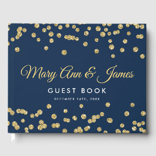 Livre d'or mariage Parties scintillant Gold Faux C