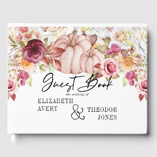 Livre D'or Mariage personnalisé Automne rose Bourgogne Citrou