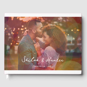 Livre D'or Mariage photo moderne de Bokeh coloré