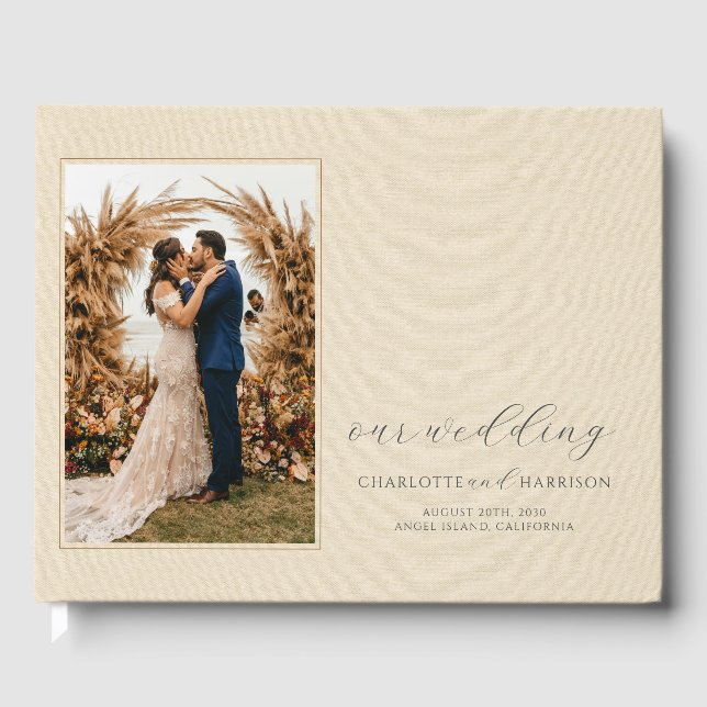 Livre D'or Mariage photo moderne élégant (Recto)