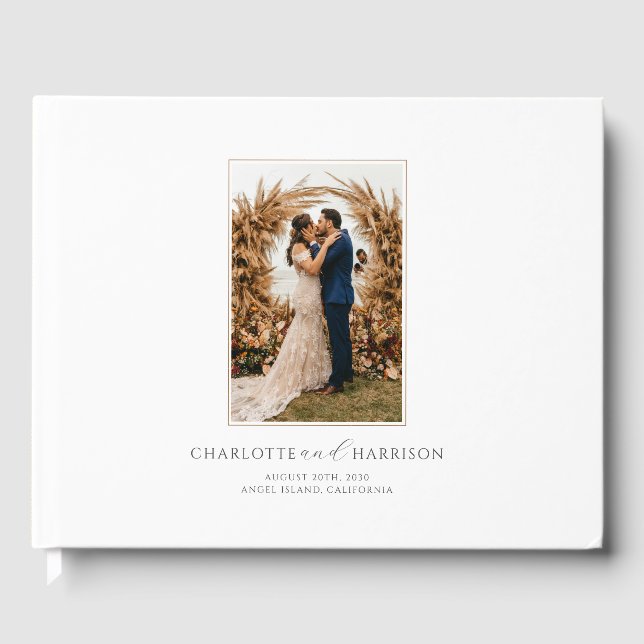 Livre D'or Mariage photo moderne élégant (Recto)