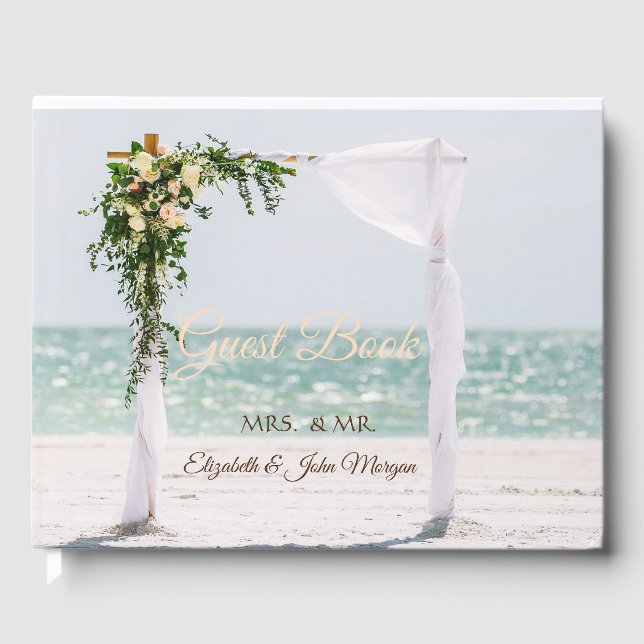 Livre D'or Mariage plage Arbor Floral Mariage (Recto)