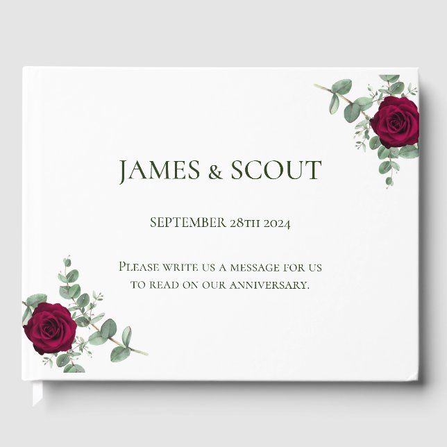 Livre D'or Mariage Red Rose (Recto)
