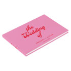 Mariage rétro rouge rose minimal