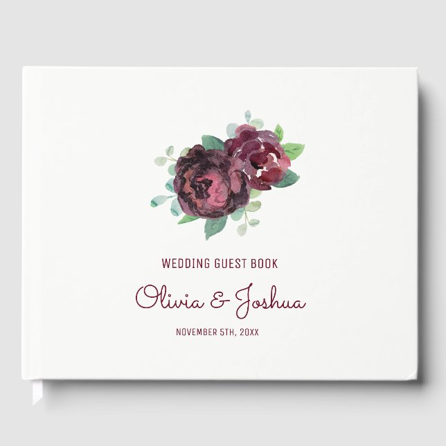 Livre D'or Mariage Rose de Bourgogne (Recto)
