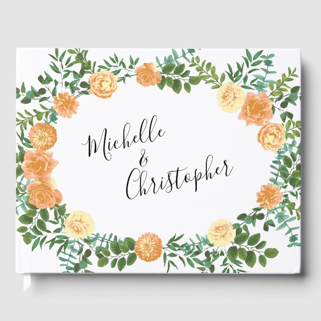 Livre D'or Mariage Rose vintage Peach (Recto)