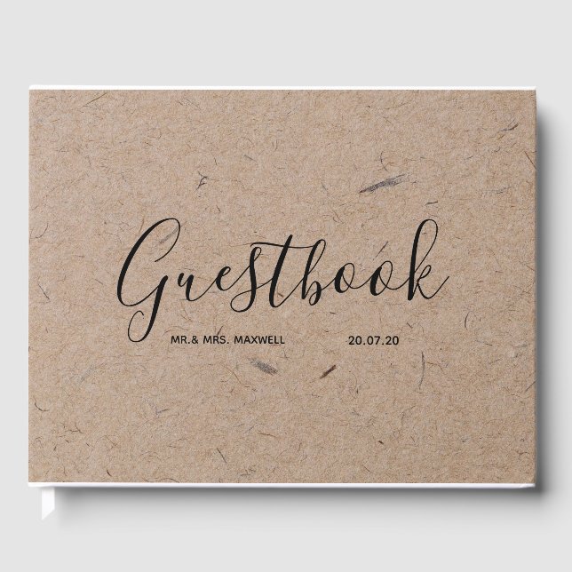 Livre d'or mariage | Rustic Kraft Paper Chic (Recto)