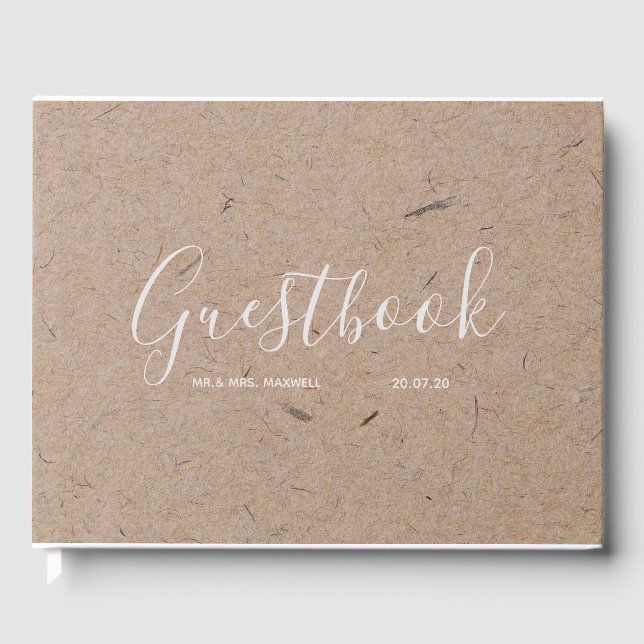 Livre d'or mariage | Rustic Kraft Paper Chic (Recto)