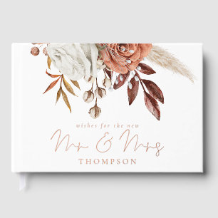 Livre D'or Mariage Rustique Floral d'automne