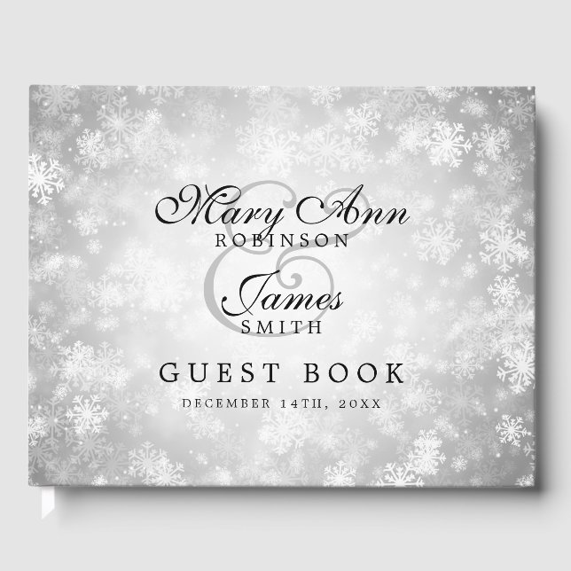 Livre d'or mariage Silver Winter Wonderland (Recto)