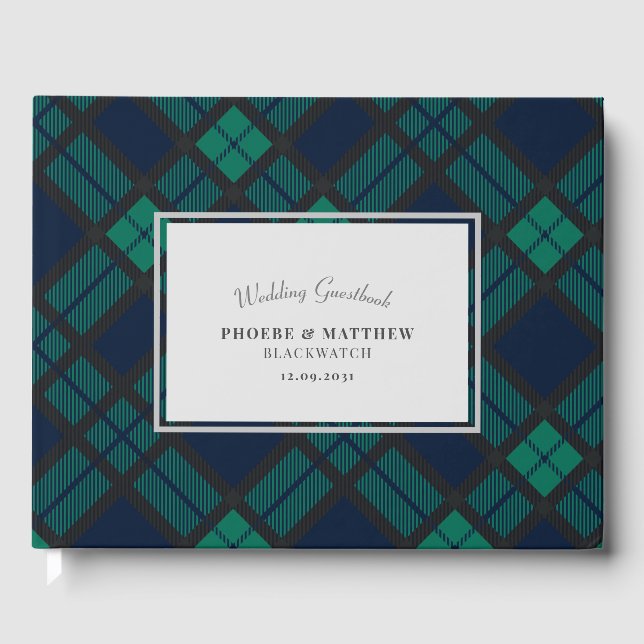 Livre D'or Mariage Tartan Clan Black Watch (Recto)