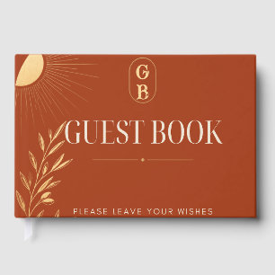 Livre D'or Mariage Terre Cuite Bohème Soleil