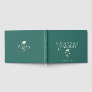 Livre D'or Mariage Vert Émeraude