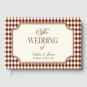 Livre D'or Mariage Vintage Bourgogne Argent Ancien de Luxe