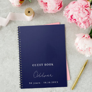 Livre d'or marine bleu blanc nom simple