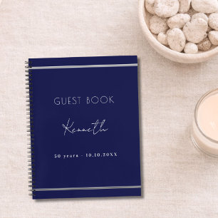 Livre d'or marine bleu minimaliste