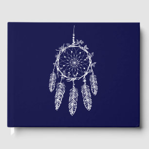 Livre D'or Marine Blue Dream Catcher Mariage amérindien