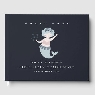 LIVRE D'OR MARINE ROSE BLEU MERMAID ENFANTS PREMIÈRE COMMUNIO