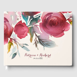 Livre D'or Marsala Boho de Bourgogne Mariage romantique Flora