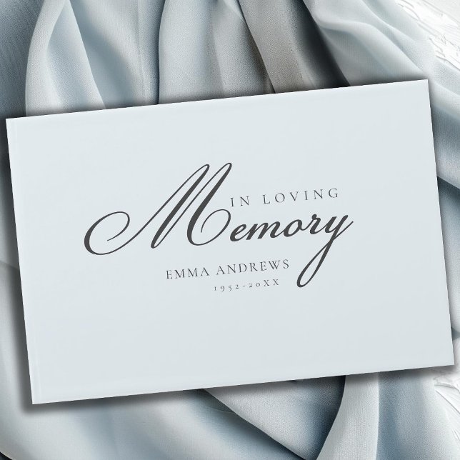 Livre D'or Mémoire "En mémoire d'amour" Bleu clair (Créateur téléchargé)