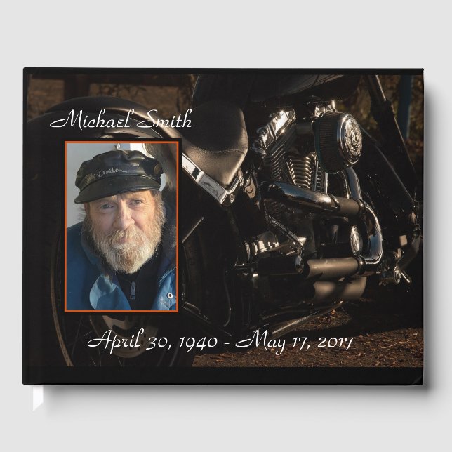 Livre D'or Mémorial de moto personnalisé (Recto)