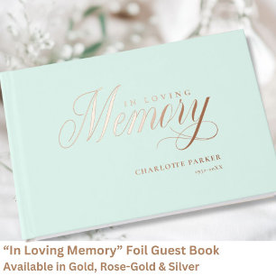 Livre D'or Mémorial "En mémoire d'amour" Rose-Gold-Foil, Mint