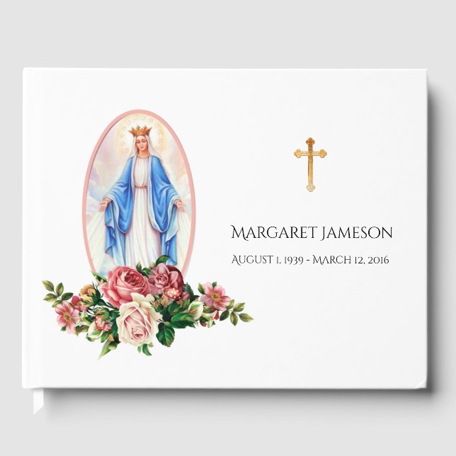 Livre D'or Mémorial funéraire de la Vierge catholique (Recto)