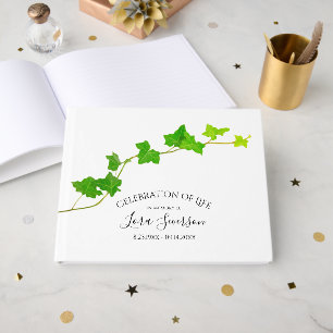 Livre D'or Mémorial funéraire vert anglais Ivy Vine