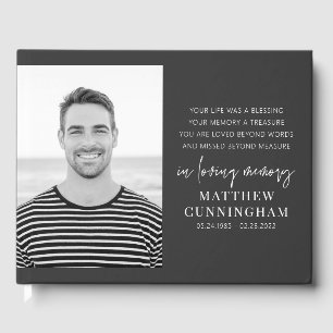 Livre D'or Memorial Modern Elegant Simple Chic Photo