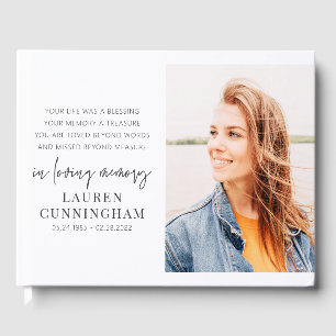 Livre D'or Memorial Modern Elegant Simple Chic Photo