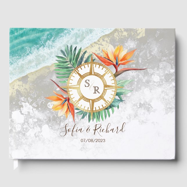 Livre D'or Merci Compass mariage Destination Passport (Recto)