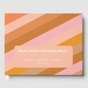 Livre D'or Merci de Fête des mariées personnalisée rose orang
