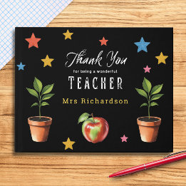 Livre D'or Merci Professeur Tableau Noir de Classe Entière