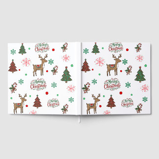Livre D'or Merry Christmas Family Reunion Memory Guest Book