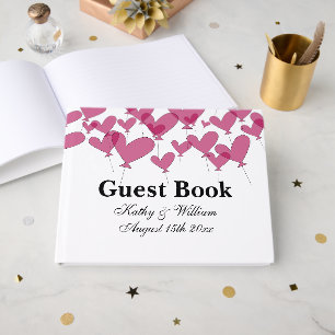 Livre D'or Mille et une ballons de coeur rouge mariage person