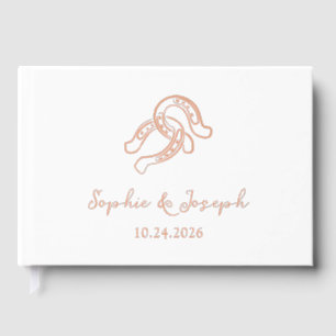 Livre D'or Mini-fer à cheval   Vrai Mariage Gold Foil