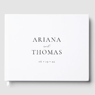 Livre D'or Minimal Black and White Custom Wedding