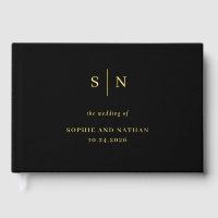 Minimal et chic | Mariage noir et or