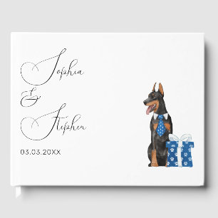 Livre D'or Minimalisme avec un Mariage de chien Doberman