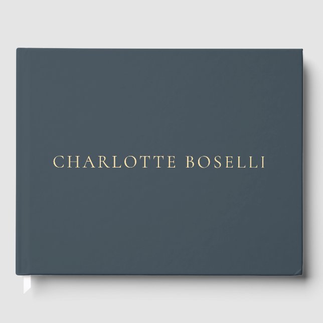 Livre D'or Minimalist Elegant Classical Professional Charcoal (Recto)