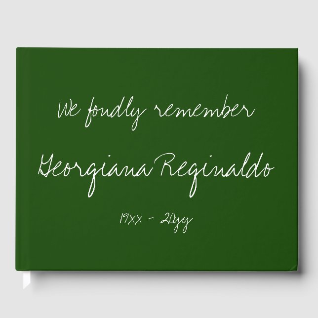 Livre d'or Minimalist & Simple Condolences (Recto)