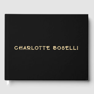 Livre D'or Minimaliste Classique Professionnel Couleur Noir O