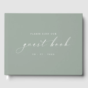 Livre d'or minimaliste Eucalyptus pour mariages