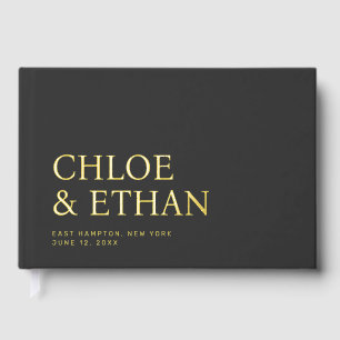 Livre d'or Moderne au Papier Charbon avec Feuille 
