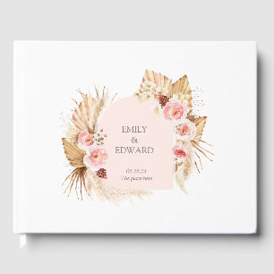 Livre d'or moderne Boho Pampas Grass Floral Arch L