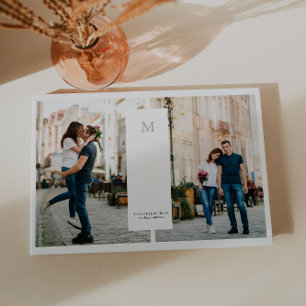 Livre D'or Moderne Minimaliste   3 Photo Monogramme Mariage