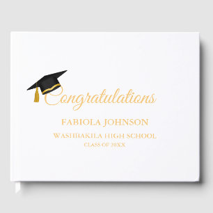 Livre D'or Moderne minimaliste Gold Script Graduation