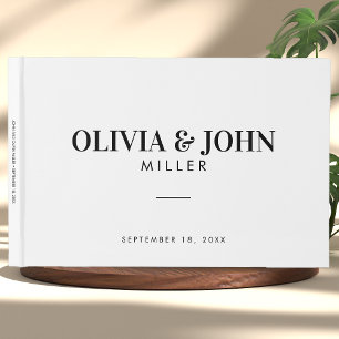 Livre D'or Moderne Personnalisé Avec Nom Mariage Réception